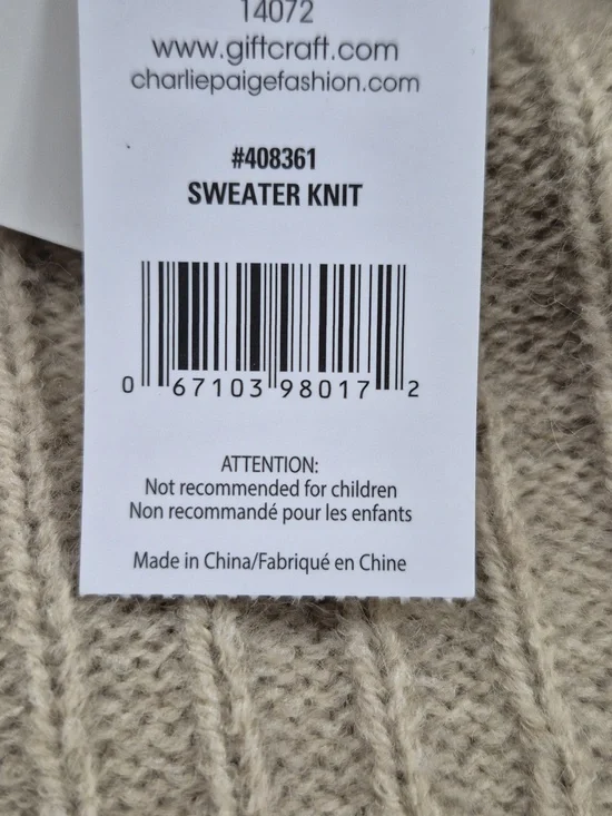 Charlie Paige turtleneck sweater women's small cream beige colorblock fringe - Picture 12 of 12